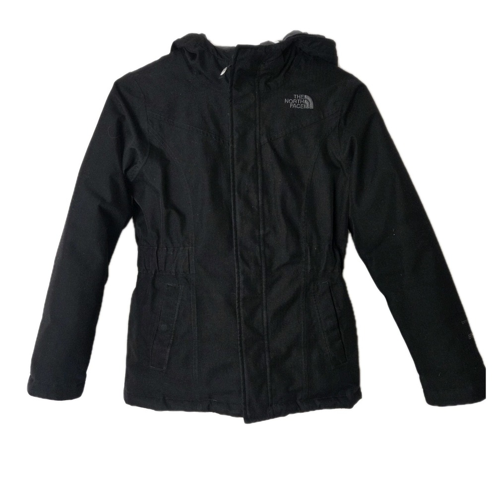 Nirth Face Girls Black Parka Hyvent 550 Size Medium 10/12 Outdoor Insulated